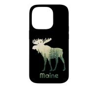 Custodia per iPhone 14 Pro State Of Maine Moose Forest Tree Hunter Wildlife