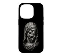 Custodia per iPhone 14 Pro Statua Estetica Oscura Cascata Volti Velati Arte Surreale