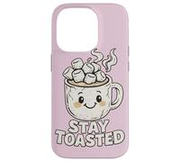Custodia per iPhone 14 Pro Stay Toasted Cute Hot Chocolate Marshmallow Tazza Cozy W