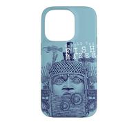 Custodia per iPhone 14 Pro Steampunk Aesthetic Macabra Encyclopedia Maya Statue