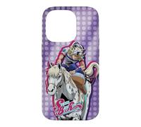Custodia per iPhone 14 Pro Steel Ball Run Johnny on Horseback with Show Logo Anime