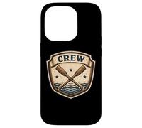 Custodia per iPhone 14 Pro Stemma vintage dell'atleta di canottaggio con remi