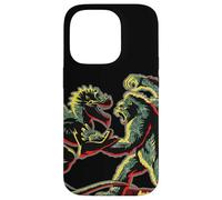 Custodia per iPhone 14 Pro Stencil Mash Geek tra King Kong Skull Island e Gaw MonsterVerse