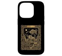 Custodia per iPhone 14 Pro Stile carta dei tarocchi dell'oroscopo dello zodiaco del Toro