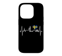 Custodia per iPhone 14 Pro Stoccolma Skyline Battito del Cuore Svezia Amo Stockholm