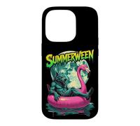 Custodia per iPhone 14 Pro Summerween Werewolf Retro Horror Beach Halloween in estate