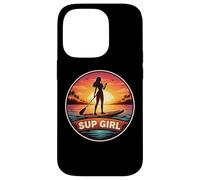 Custodia per iPhone 14 Pro SUP Girl Woman Standup Paddleboard Stand Up Paddle Cute