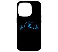Custodia per iPhone 14 Pro Surfer Heartbeat Surfing Heart Pulse - Tavola da surf Big Wave Fun