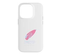 Custodia per iPhone 14 Pro Surf's Up - Tavola da surf disegnata a mano, colore: Rosa