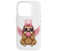 Custodia per iPhone 14 Pro Sweet Valentine's Day Sloth Angel With Pink Wings