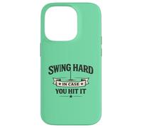 Custodia per iPhone 14 Pro Swing Hard In Case You Hit It More Holes Golf Meme
