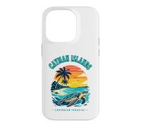 Custodia per iPhone 14 Pro T-shirt delle Isole Cayman Caraibi Paradise Sea Turtle Sunset