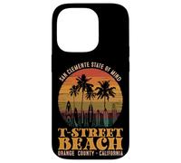 Custodia per iPhone 14 Pro T-Street Beach San Clemente California Surf retrò sole