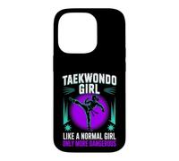 Custodia per iPhone 14 Pro Taekwondo Girl Cintura Nera Test Partner Regali Tae Kwon Do