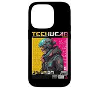 Custodia per iPhone 14 Pro Techwear Futurismo Design Città del Caos