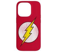 Custodia per iPhone 14 Pro The Flash Logo Distressed White & Yellow