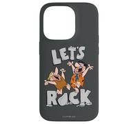 Custodia per iPhone 14 Pro The Flintstones Fred Barney Let's Rock