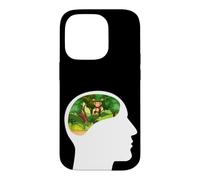 Custodia per iPhone 14 Pro The Monkey Runs the Show giocoso, si appoggia all'umorismo