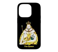 Custodia per iPhone 14 Pro The Queen, Cool Hand Drawn Queen Cartoon Graphic Design