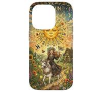 Custodia per iPhone 14 Pro The Sun Tarot Card Celestial Maiden Horse