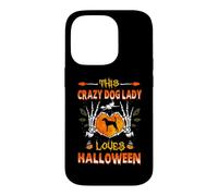 Custodia per iPhone 14 Pro This Crazy Dog Lady American Foxhound Loves Halloween