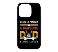 Custodia per iPhone 14 Pro This Is What A Pawsome Dad Look Likes Boston Terrier Dog Dad