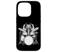 Custodia per iPhone 14 Pro Tiger Drummer Rock Wild Animal Suonare la batteria