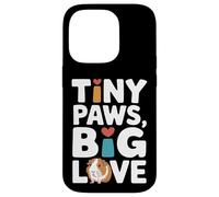 Custodia per iPhone 14 Pro Tiny Paws Big Love - Porcellino d'India