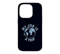 Custodia per iPhone 14 Pro Travel Job è un umorismo aereo di Trip Globe
