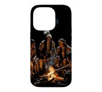 Custodia per iPhone 14 Pro Tribù dei nativi americani Falò Indiani d'America Indigeni