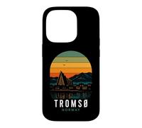 Custodia per iPhone 14 Pro Tromso Norvegia Aurora boreale Norvegese Neve Retro Oslo Nor