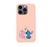 Custodia per iPhone 14 Pro Ufficiale di Lilo & Stitch Bacio Silicone Liquido Rosa per proteggere il tuo cellulare. Scegli il tipo di custodia che ti piace di più con licenza ufficiale Disney