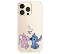 Custodia per iPhone 14 Pro, ufficiale Lilo & Stitch, Angel & Stitch Bacio