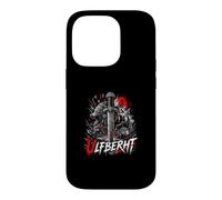 Custodia per iPhone 14 Pro Ulfberht Spada vichinga Lupo Rune Norrene Luna Rossa