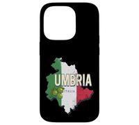 Custodia per iPhone 14 Pro Umbria Italia Regione retrò Mappa Vintage Souvenir