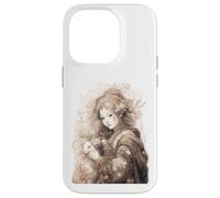 Custodia per iPhone 14 Pro Una donna che indossa un kimono tradizionale giapponese che sogna sogni diurni leggeri e fragili