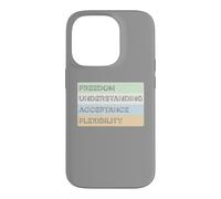 Custodia per iPhone 14 Pro Unlabeled Flag No Label LGBTQ+Pride Month Identità di genere