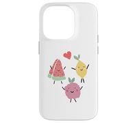 Custodia per iPhone 14 Pro Valentine Raspberry Lemon Anguria Cuore Love Red Fun Tee