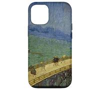 Custodia per iPhone 14 Pro Van Gogh Pittura Ponte Giapponese Pioggia Giappone Art Cover Phone