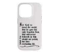 Custodia per iPhone 14 Pro Vangelo Giovanni 3:16 Intero versetto nella versione di Re Giacomo KJV