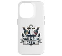 Custodia per iPhone 14 Pro Vela e Rum Crew Divertente Sailing Captain Sailor