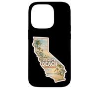 Custodia per iPhone 14 Pro Venice Beach California tropicale acquerello souvenir