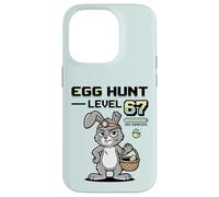 Custodia per iPhone 14 Pro Videogioco di Caccia all'uovo del coniglietto pasquale del giocatore livello 67