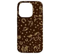 Custodia per iPhone 14 Pro Vintage Cavallo Cowboy Cappello Modello Mucca Ragazze Country Stars