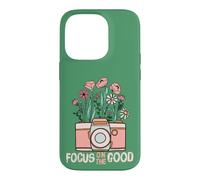 Custodia per iPhone 14 Pro Vintage Focus On The Good Wildflower Camera Happy Thoughts