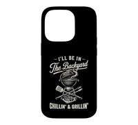 Custodia per iPhone 14 Pro Vintage I'll Be In The Backyard Charcoal Grill Master