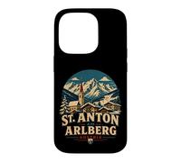 Custodia per iPhone 14 Pro Vintage St. Anton am Arlberg Austria Viaggio Landmark Gift