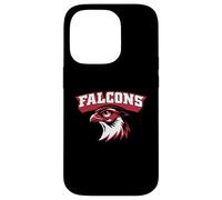 Custodia per iPhone 14 Pro Vintage Varsity Style Block Lettere Falcon Bird Lover