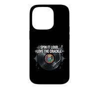 Custodia per iPhone 14 Pro Vinyl Record Collector Spin It Loud Love The Crackle