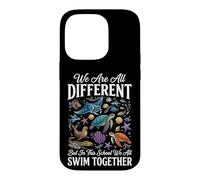 Custodia per iPhone 14 Pro We Are All Different But In This School We All Swim Together